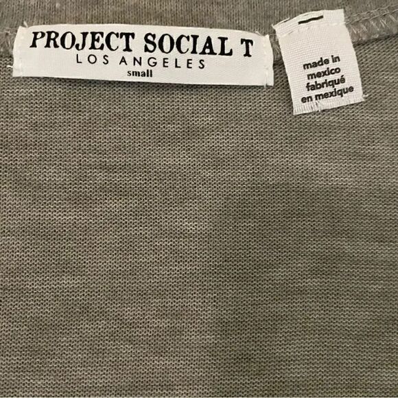 Project Social T Womens Sweater Top Fleece Neck Heather Gray Size Small - Picture 8 of 12